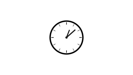 Abstract analog clock icon illustration.