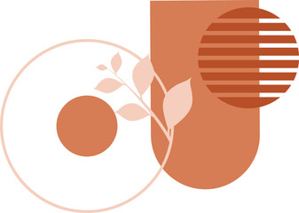 Abstract Bohemian Landscape Vector Element