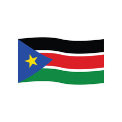 south sudan flag icon vector