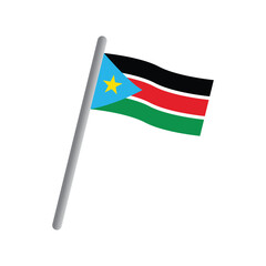 south sudan flag icon vector