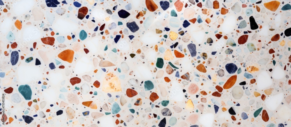 Poster a detailed close up of a wall displaying a myriad of vibrant colors, creating a lively and dynamic v
