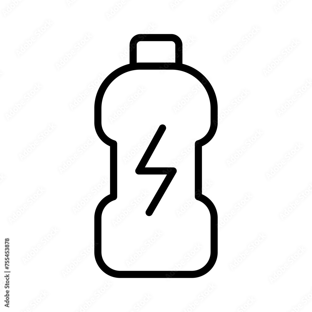 Poster bottle outline vector icon isolated on white background. bottle line icon for web, mobile and ui des