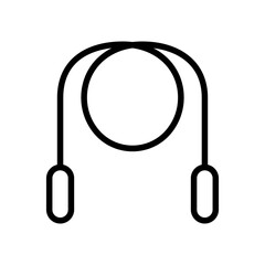 Jump Rope outline vector icon isolated on white background. Jump Rope line icon for web, mobile and ui design