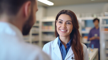 Smiling  Doctor Consulting Patient