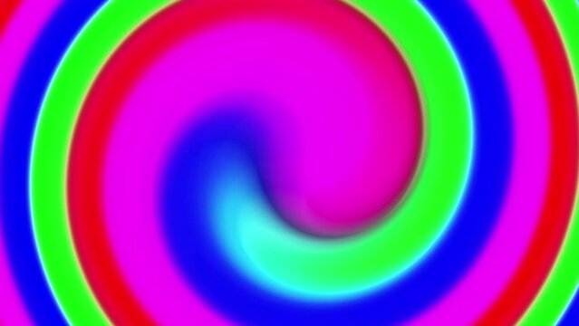 Abstract spiral gradient wavy spinning background. Moving abstract background animation, computer motion graphic.