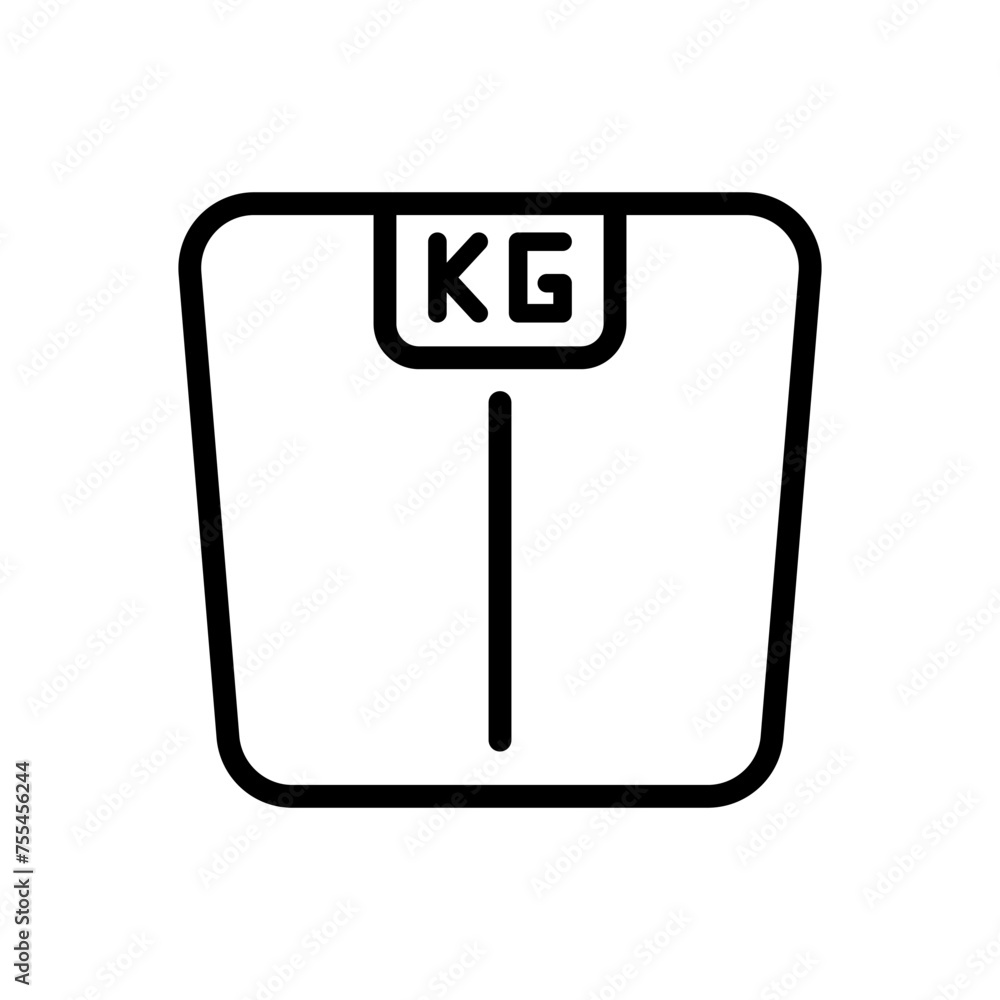 Poster scales outline vector icon isolated on white background. scales line icon for web, mobile and ui des
