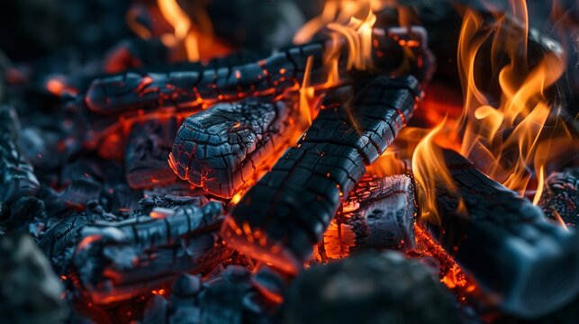 close up picture, of a bonfire