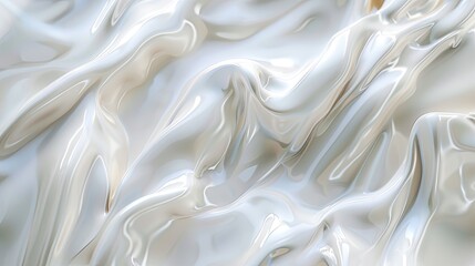 Fototapeta premium Elegant white cream flowing texture