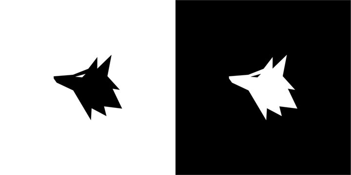 Abstract luxury wolf head logo vector icon