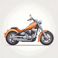 A set of different motorcycles. Two-wheeled transport of various types, sports, cross-country, for travel. Vector illustration.. Ai generative