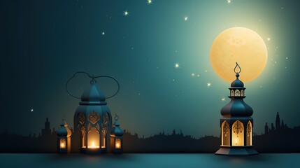 Fototapeta premium Eid al-fitr, Hosni Mubarak, holiday propaganda illustrations,AI generated.