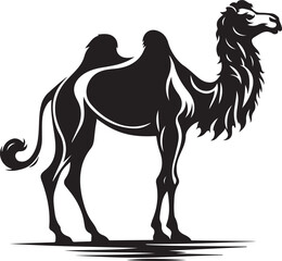 Arabian Camel silhouette Illustration Vector