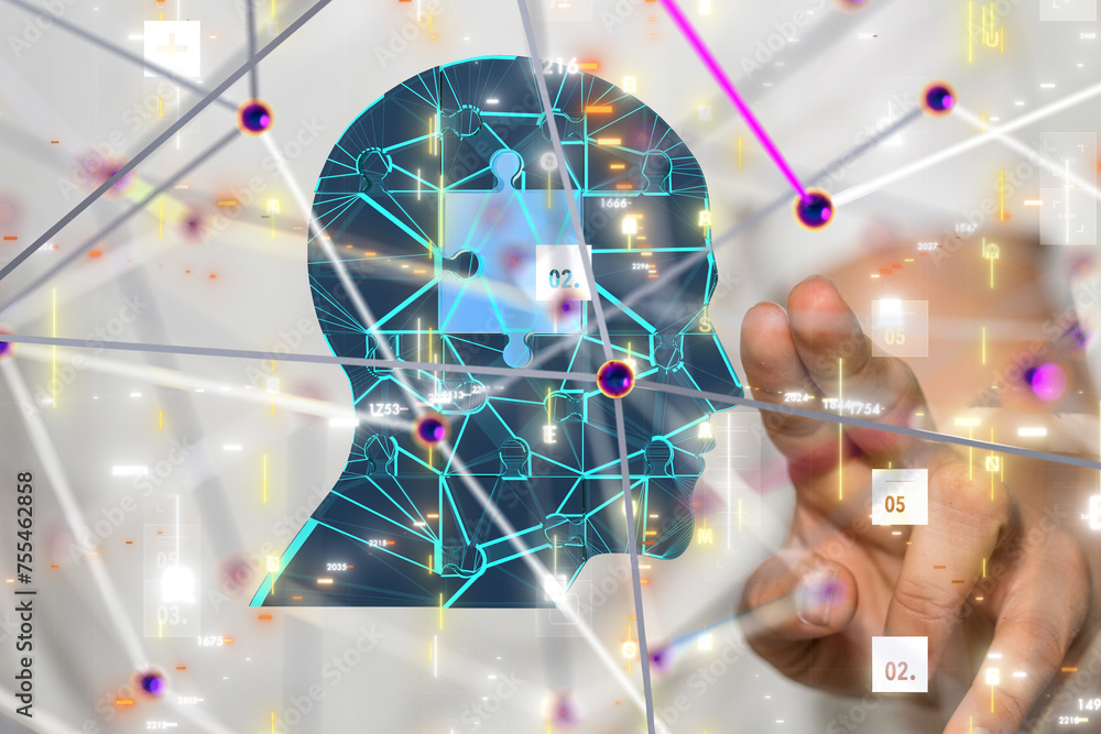 Aufkleber digital medical futuristic interface 3d rendering - 3d