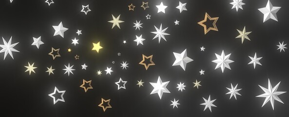 Holiday golden decoration, glitter frame isolated -