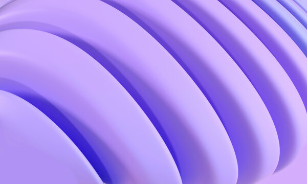 3D render of purple smooth layered surface