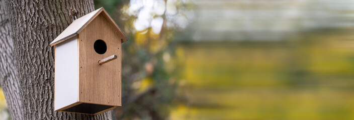Wooden bird house