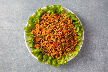 Traditional delicious Turkish foods: bulgur salad - kisir