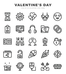 icons set. Valentine'S Day for web. app. vector illustration.