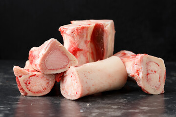 Raw Marrow bone beef for making broth
