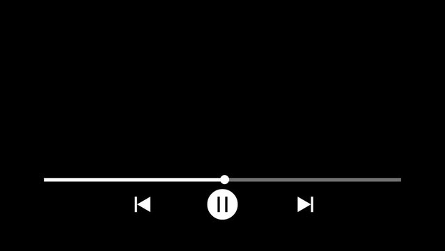 simple animated music player overlay