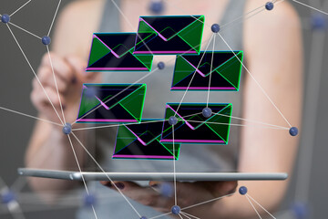 Network Communications with email symbol.