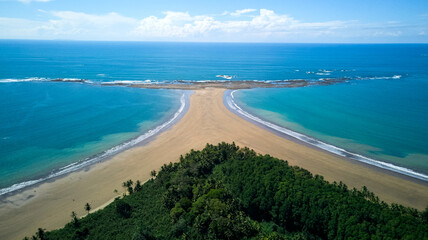 Fototapeta na wymiar Drone view of Ballena Marine National Park, Costa Rica
