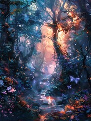 Enchanted forest magical creatures