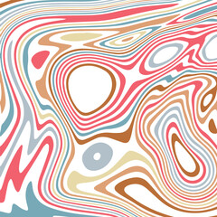 ABSTRACT ILLUSTRATION MARBLED TEXTURE LIQUIFY PSYCHEDELIC PASTEL SOFT COLORFUL DESIGN. OPTICAL ILLUSION BACKGROUND VECTOR DESIGN