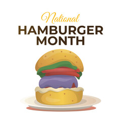 vector graphic of National Hamburger Month ideal for National Hamburger Month celebration.