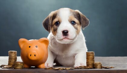犬と貯金箱/会計/支払い/料金