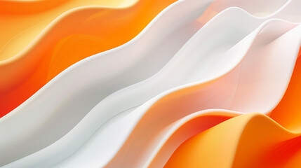 White and orange abstract creamy background - obrazy, fototapety, plakaty