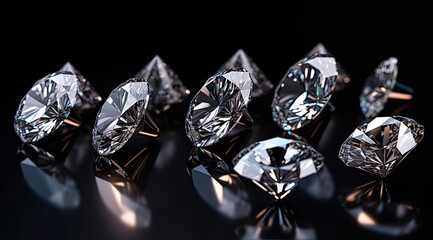 With unmatched brilliance, crystal zirconia diamond beads shine in a close-up shot, promising to adorn jewelry with unparalleled elegance