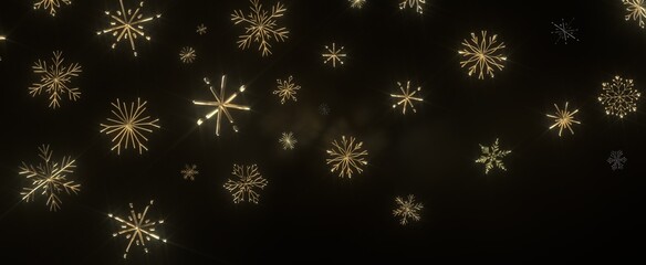 With Realistic Snowflakes Overlay On Light Silver Backdrop. Xmas Holidays