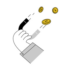 Financial Magnet Illustration