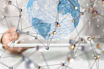 Business intelligence analyst dashboard on virtual