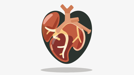 human organ vector type icon flat vector 