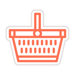 Shopping Basket Vector Icon Design Illustration