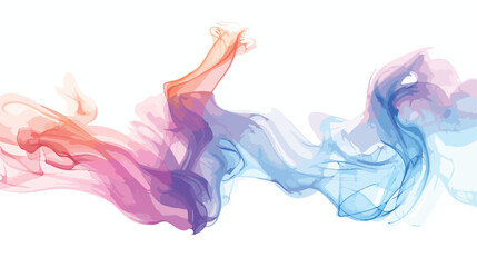 Illustration fractal psychedelic smoke flat vector
