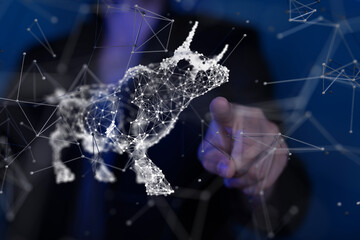 stock market graph business digital