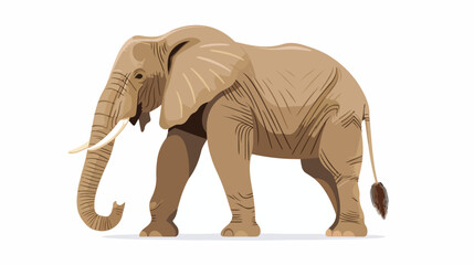 Illustration with elephant for your design flat vector