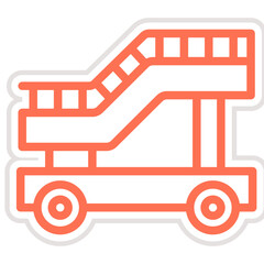 Airplane stairs Vector Icon Design Illustration