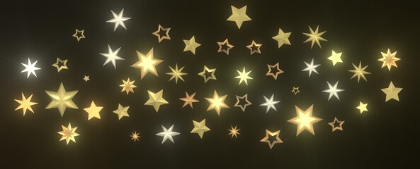 Celestial Extravaganza: 3D Illustration Captures the Beauty of Falling Stars