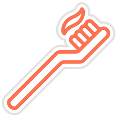 Toothbrush Vector Icon Design Illustration