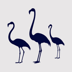 flat design flamingo silhouette
