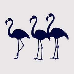 flat design flamingo silhouette