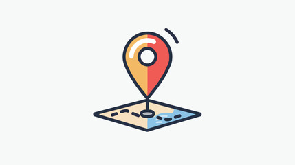 Location pin icon Simple thin line outline vector 