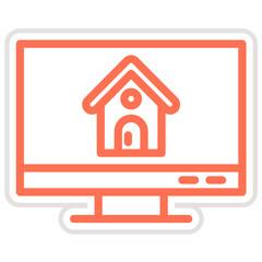 Online house Vector Icon Design Illustration