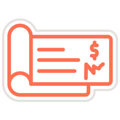Fototapeta premium Cheque Vector Icon Design Illustration