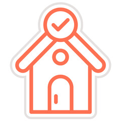 Verified house Vector Icon Design Illustration