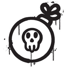Vector graffiti spray paint bomb isolated vector illustration